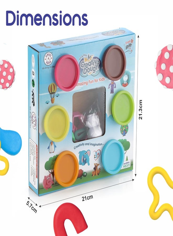 Chanak Clay Dough Kit for Kids, 6 Colours, Non-Toxic Air Dry Clay with Moulds & Tools, Creative DIY Craft Set, BIS Approved, 50g Each - Image 2